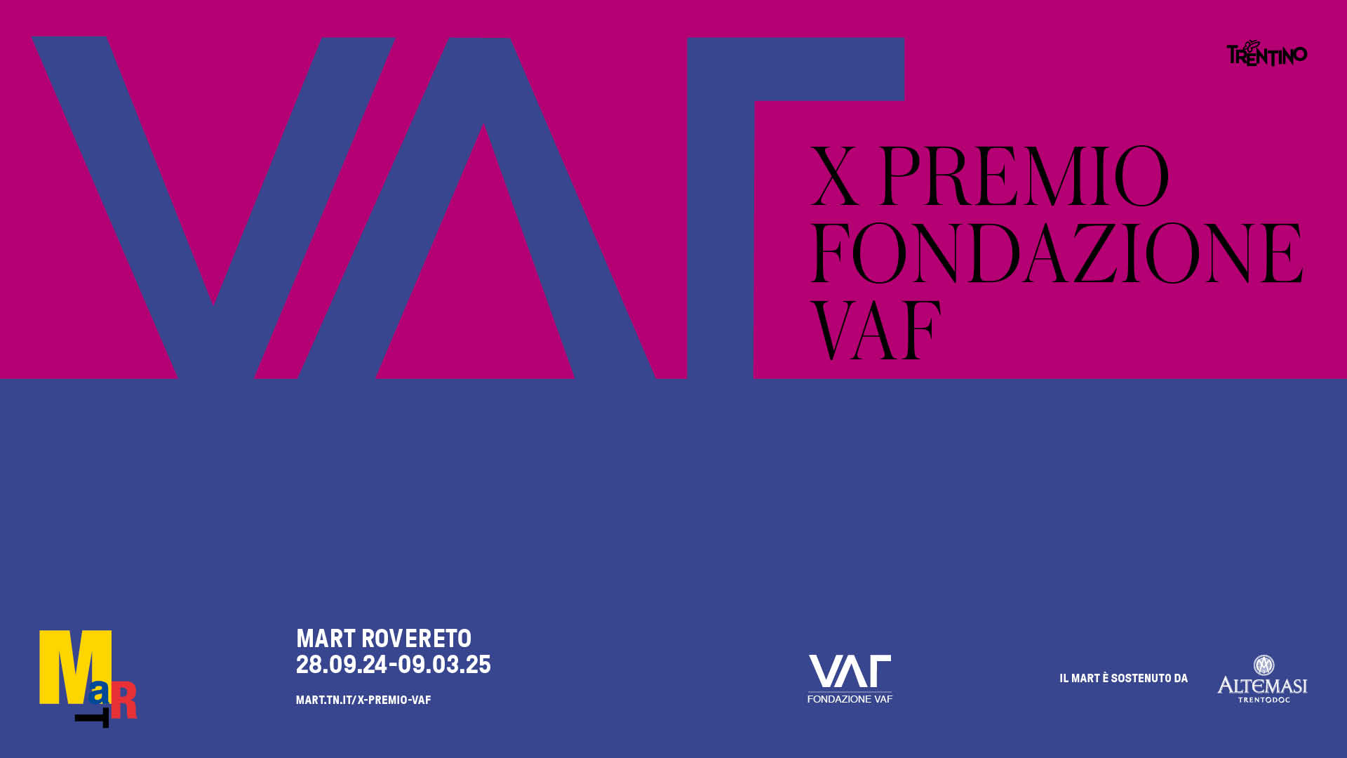 X VAF Foundation Award - Mart, Rovereto - VAF Stiftung - Fondazione VAF